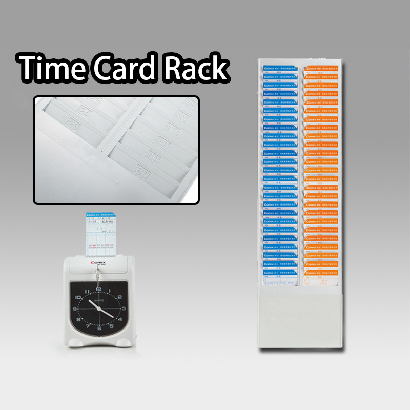 Time Card Rack Attendance Recorder Punch Time Rack Wall Mounted Time ...
