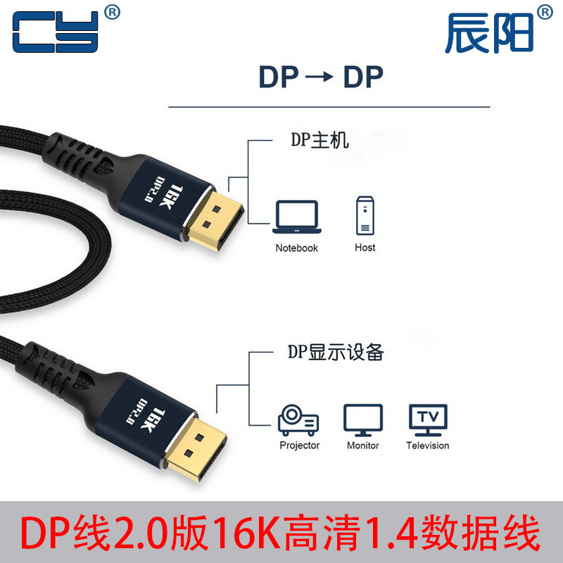 DP Line2.0Version16K Hd1.4Data Cable8k Monitor4k Computer Displayport ...