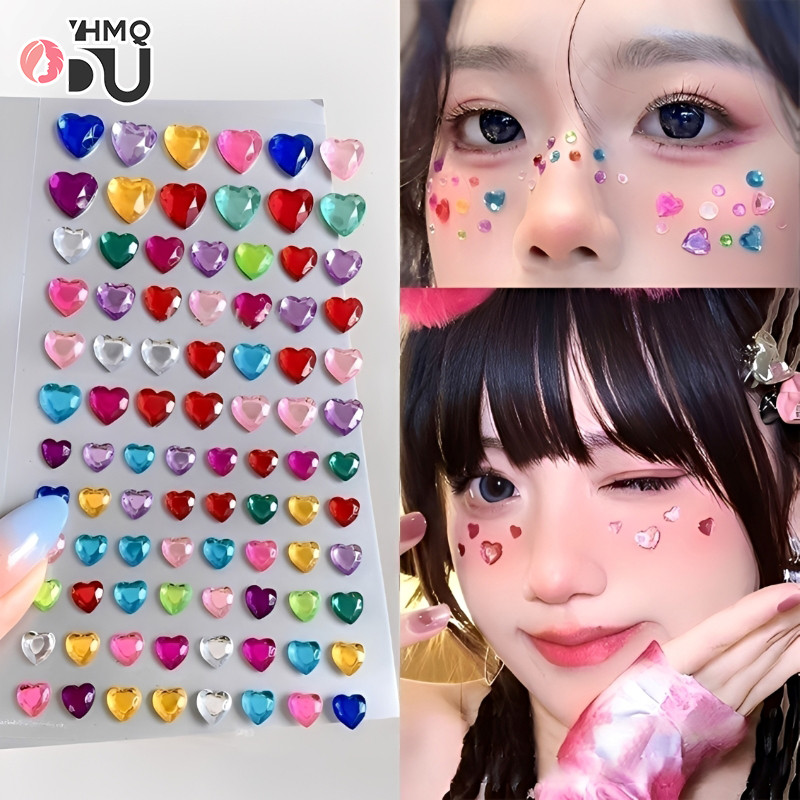 Face Diamond Stickers Eye Hair Makeup Gemstone Stickers Facial DIY ...
