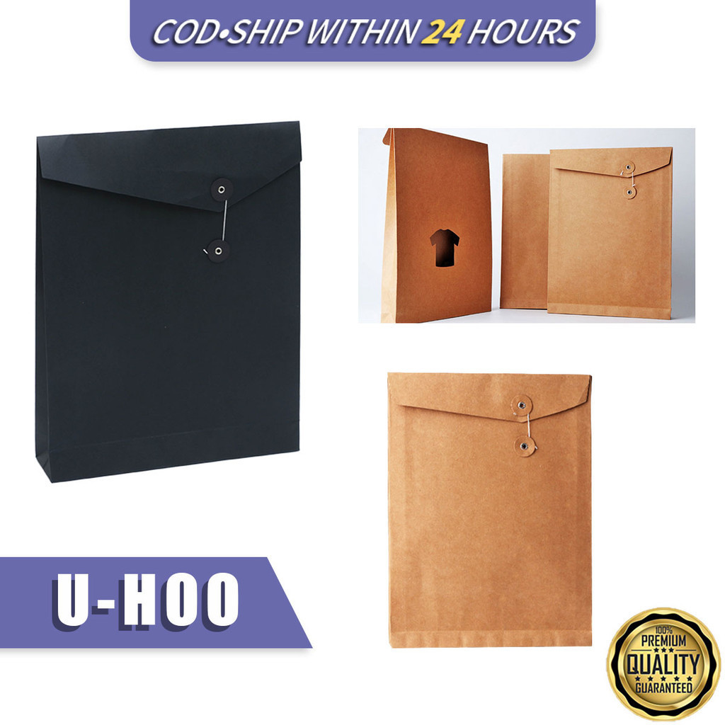 Kraft Paper Envelope 1pc- Catalog Envelope With Button String A4 Paper ...