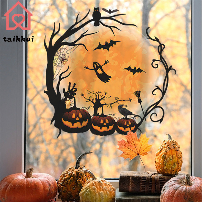 multi Halloween Horror PVC Window Glass Stickers Waterproof Detachable ...