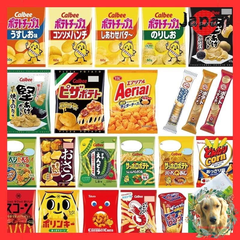 Calbee, Koike-ya, assortment set of 24 types of snacks, including ...