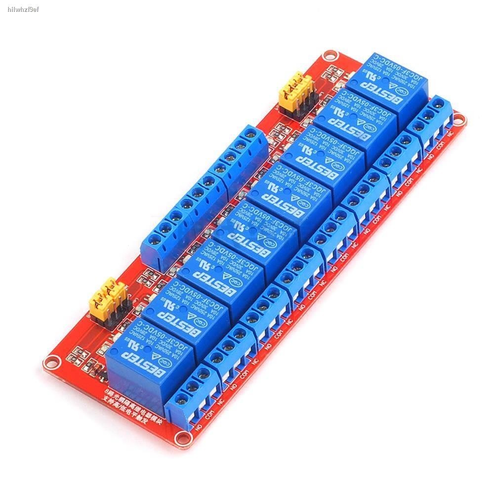8-way relay module 5v12v24v with optocoupler isolation support high and ...