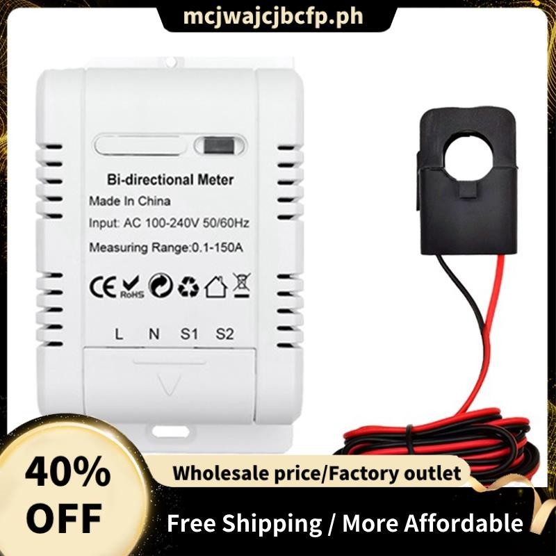Perfect 1Set Tuya Solar PV Bidirectional WiFi Energy Meter with CT 150A ...