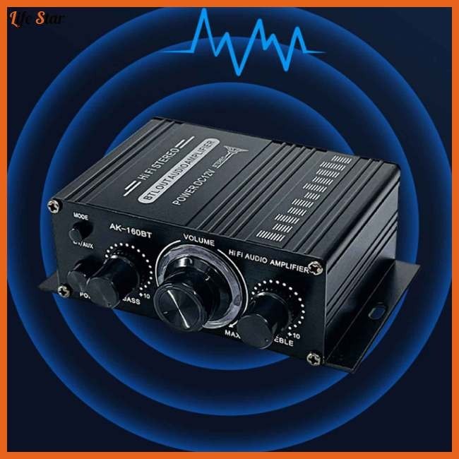 LifeStar 12V 2 Channel Mini Audio Power Amplifier 20W x 2 Subwoofer
