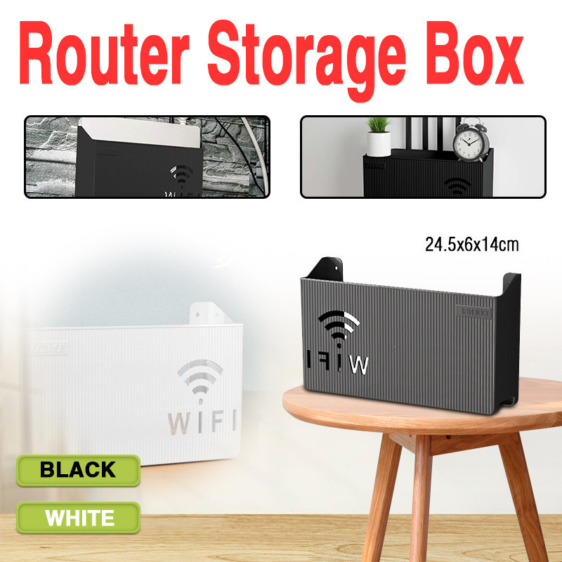 Wifi Router Shelf Storage Box Wall Hanging Panel Rack Plug Board ...