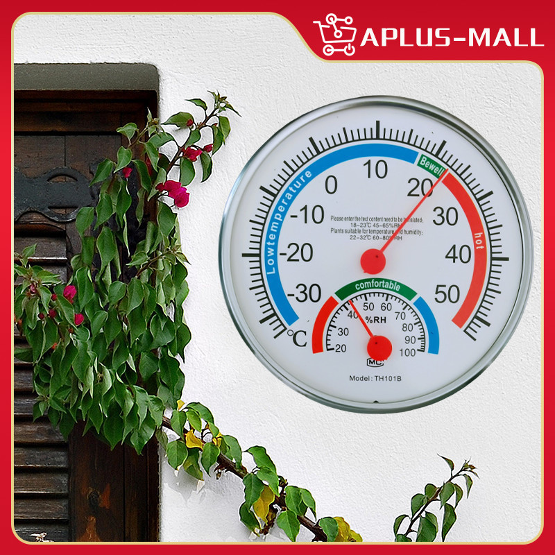 Round Thermometer And Hygrometer Temperature Humidity Monitor Household ...