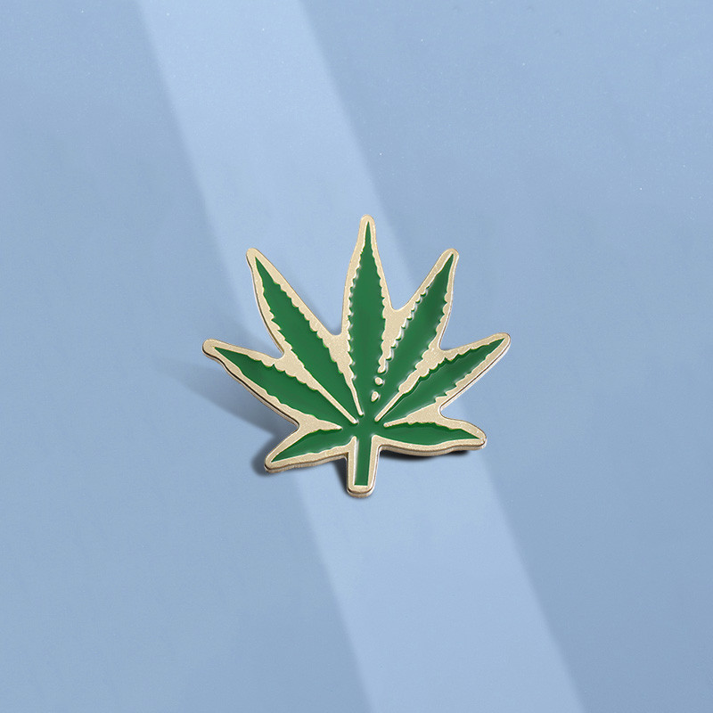 Green Leaves Pins Cartoon Tree Leaf Brooch Metal Pin Brooches Lapel ...