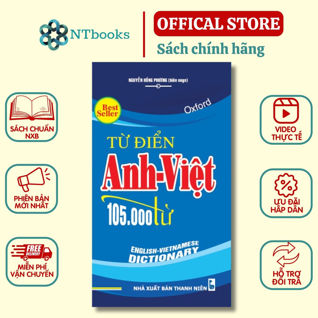 Book - English - Vietnamese dictionary 105,000 words (HA) | Shopee ...