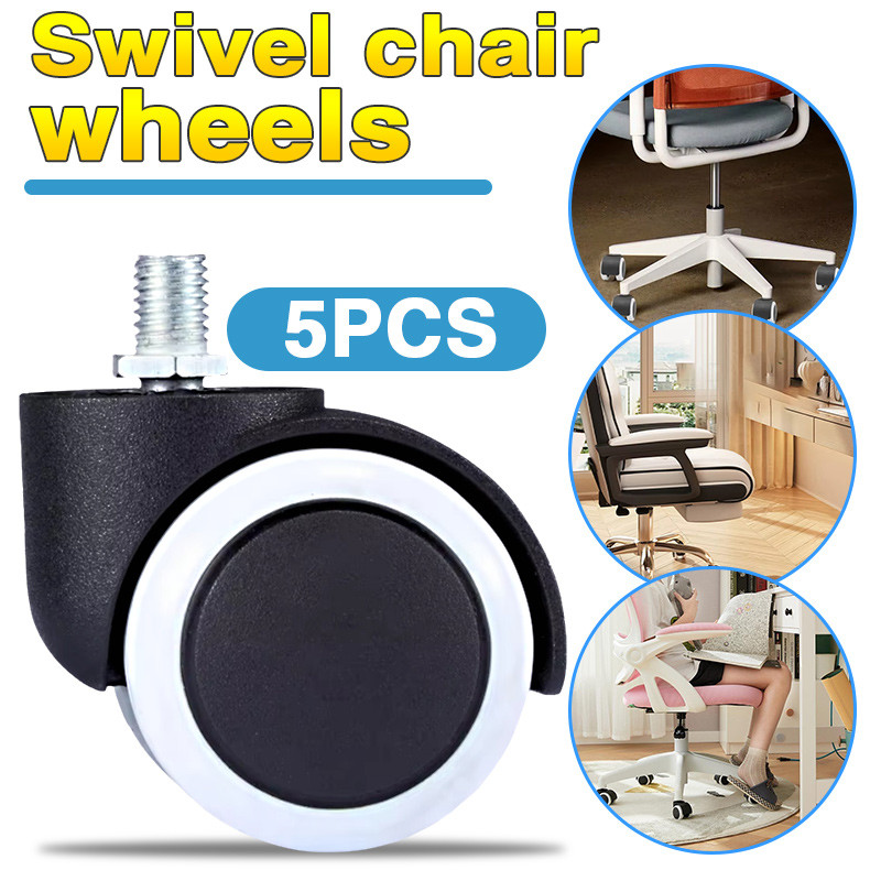 5Pcs Office Chair Caster Wheels 2 Inch Swivel Caster Wheels Replacement