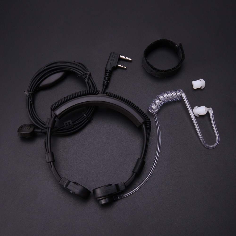 In-ear Earpiece Headset 2 Pin Covert PTT Throat Mic Accessories for ...