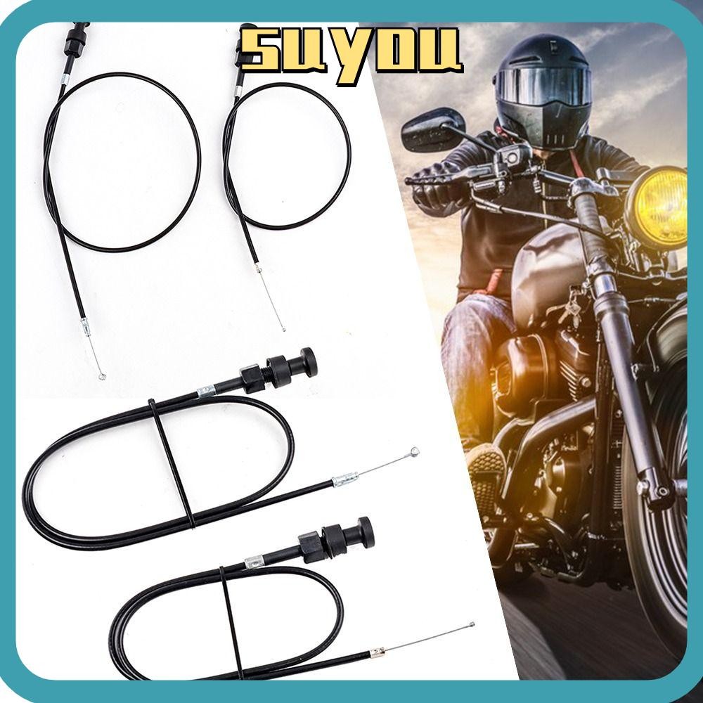 SUYO Carburetor Throttle Cable, Black Motorcycle Motocross Choke Wire