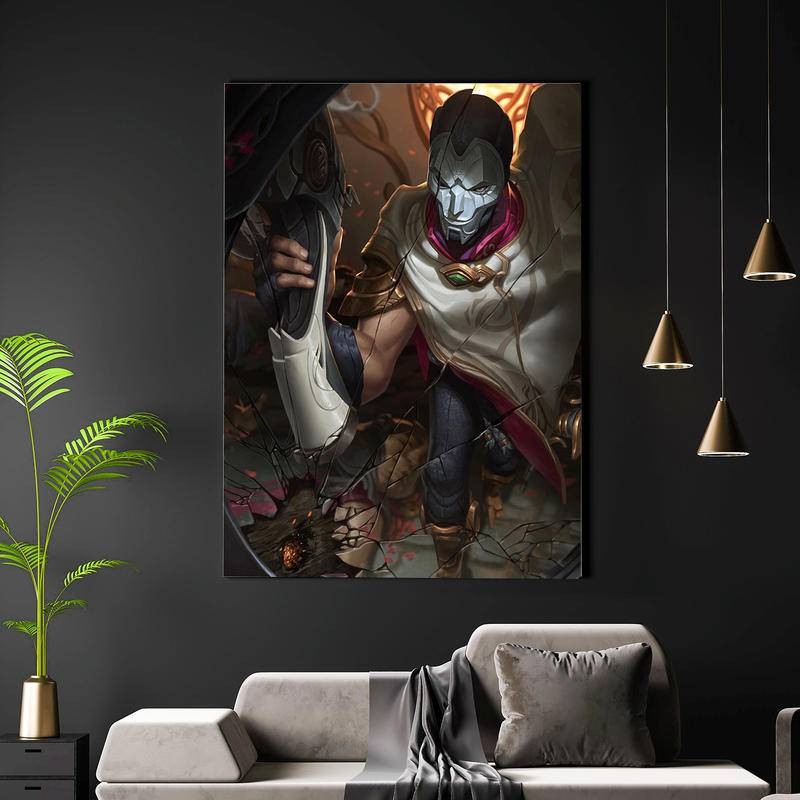 Exciting LOL Jhin Vertical No Framed Art Home Wall Decor Canvas Poster