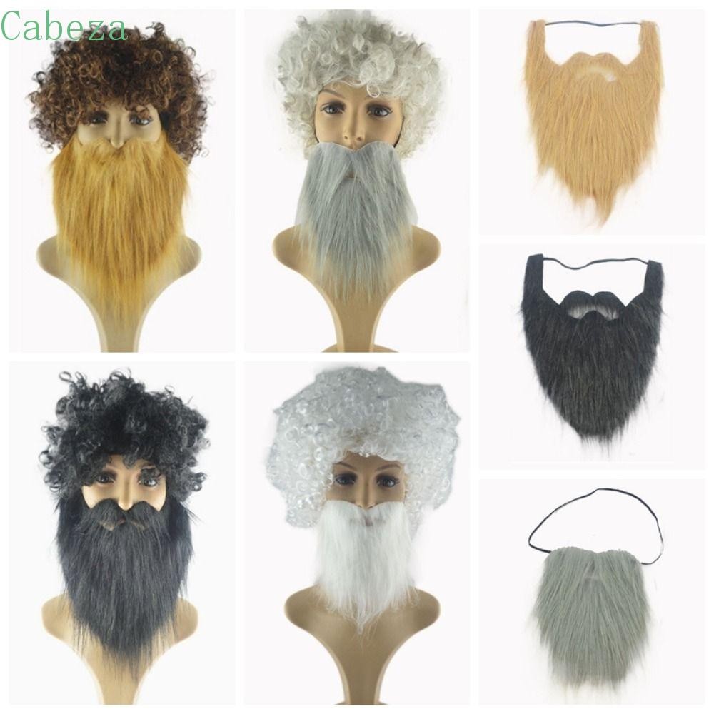 Widmann Lockenperücke & Bart Set Grau - Kostümzubehör Für Wikinger Und Mittelalter