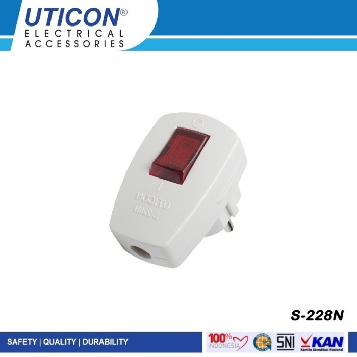 UTICON Grounding Plug Light Switch S-228 N Electrical Plug On Off ...