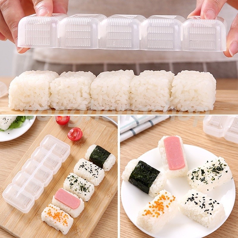 5 Rolls DIY Sushi Bento Mould Japan Onigiri Sushi Mold Non Stick Press ...