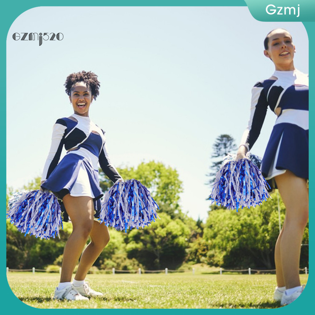Gzjjx Long-lasting Pom Poms Lightweight Cheer Pom Poms Shiny Metallic ...