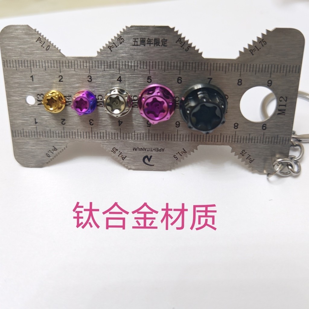 Titanium Alloy Screw Ruler Measuring Caliper Length Diameter Pitch ...