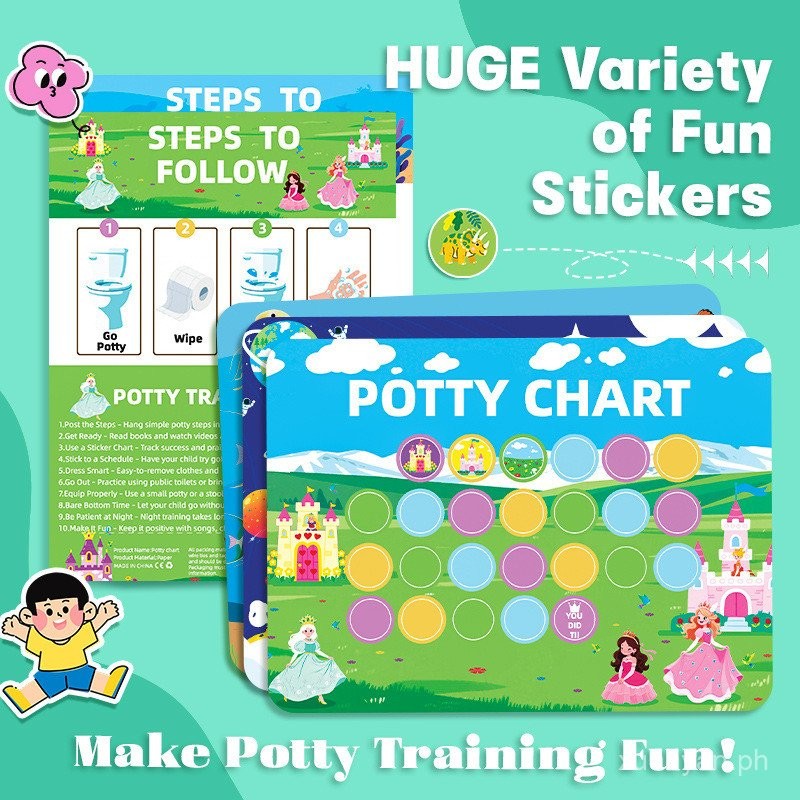 Potty Training Stickers for Boys and Girls, Reward Chart for Children's ...