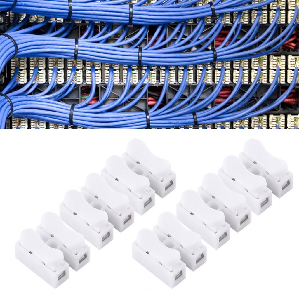 100pcs Spring Wire Connectors 5A 2 Pin Quick Connector Terminal Cable ...