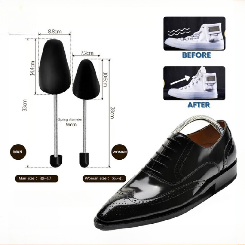 1 Pair Shoe Tree Spring Type Flexible Stretcher Shaper Shoe Tree ...