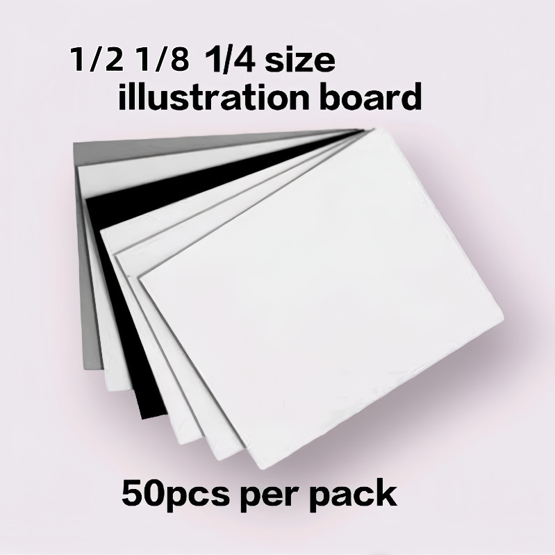 【COD】50PCS/BUNDLE 2PLY ILLUSTRATION BOARD 1/8 , 1/4 , 1/2 | Shopee ...
