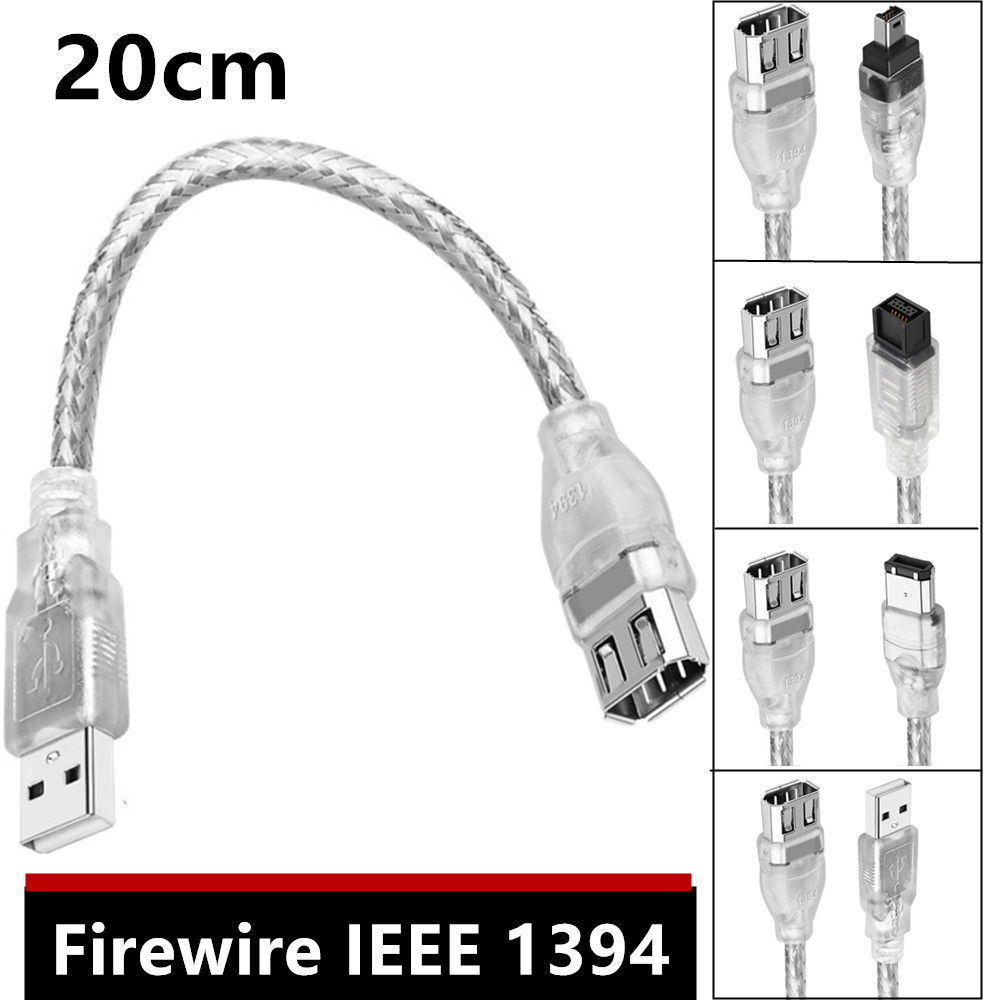 IEEE 1394 Firewire 400 800 Cable 6 Pin/9 Pin/USB Male to 6 Pin Female ...