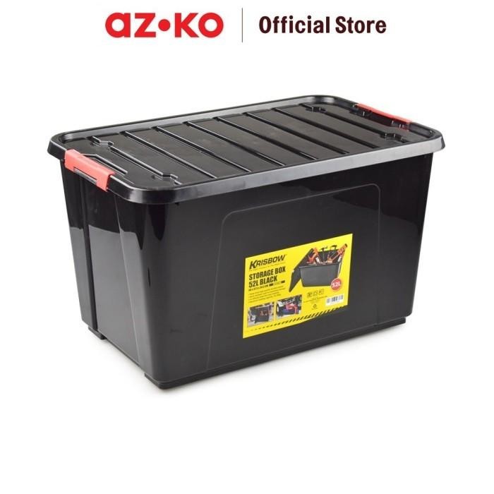 AZKO Krisbow 52L Plastic Tool Box - Black | Shopee Philippines