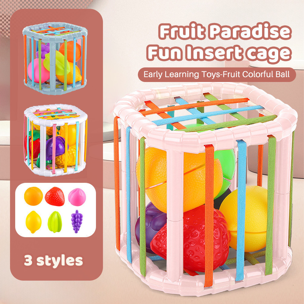 COD Early Educational Baby Toys Sensory Balls Toy Rainbow Rope Cube ...