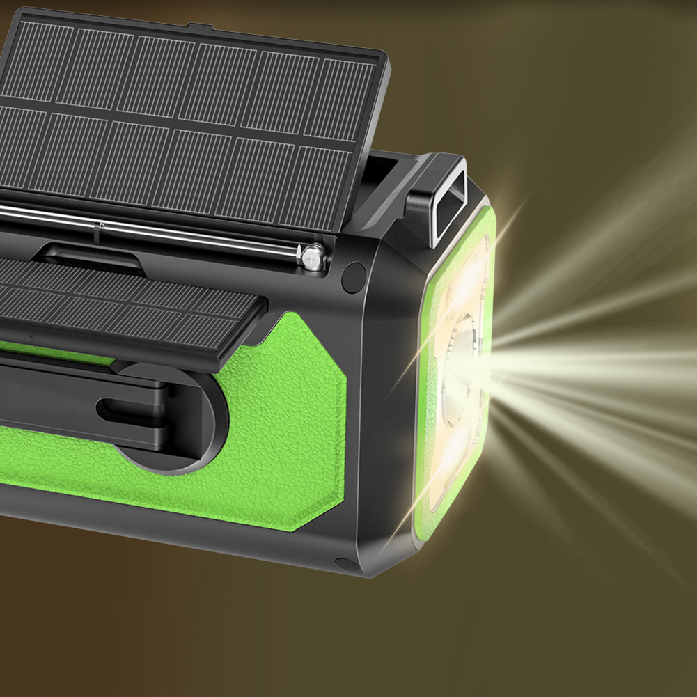 12000mAh Emergency Weather Radio Flashlight Solar Hand Crank for ...