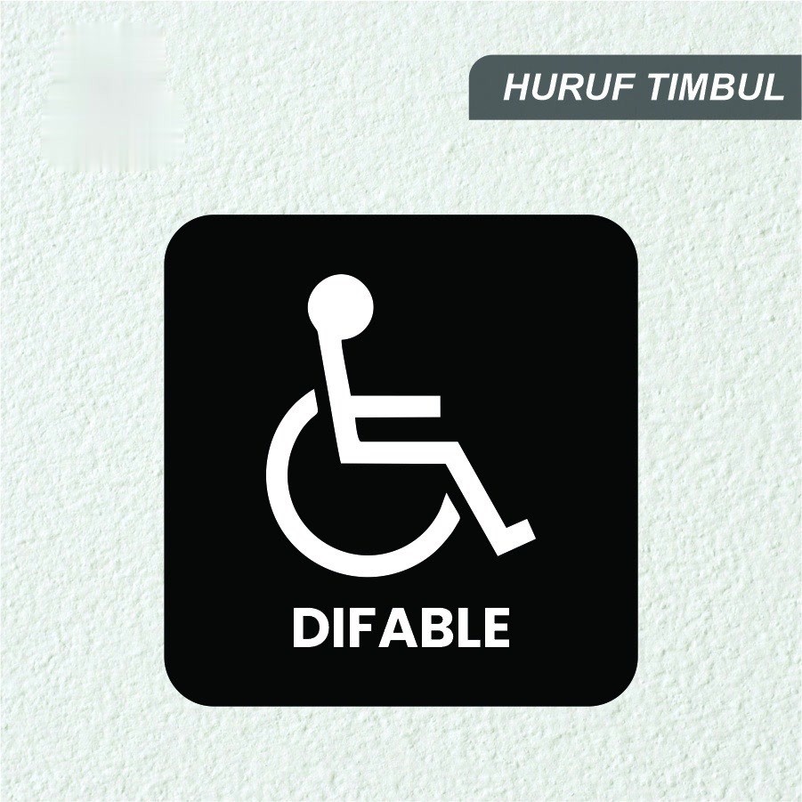 Difable Embossed Acrylic Signboard | Embossed Acrylic Difable Signage ...