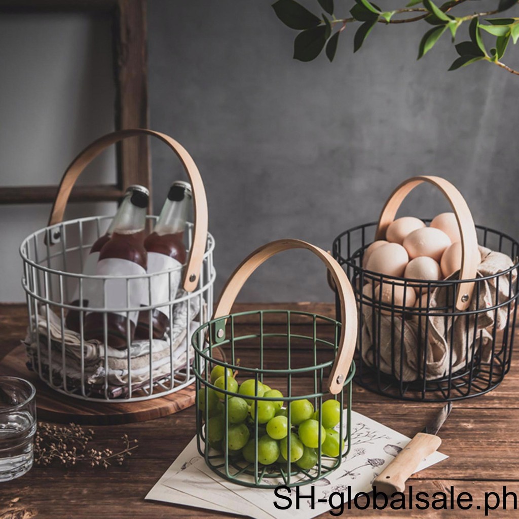 1/2/3 Metal Wire Egg Basket for Collecting Eggs Holder Chicken Shopee