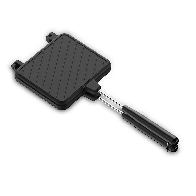 ♚WM♚ Sandwich Pan Breakfast Double Sided Frying Pan Flat Bottom ...