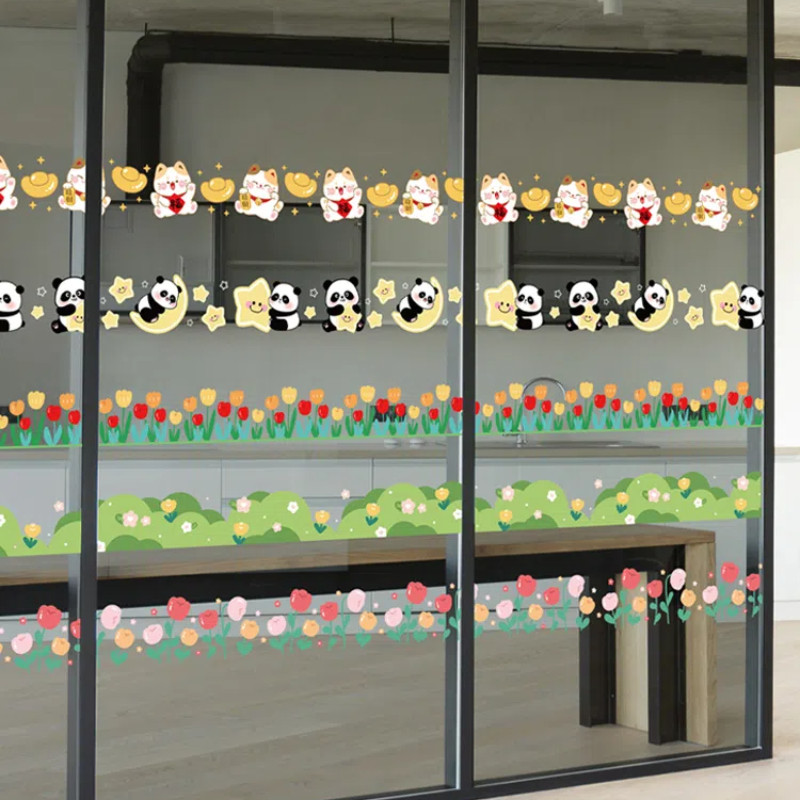 Cartoon Small Animal Anti-collision Waistline Glass Sticker Training ...