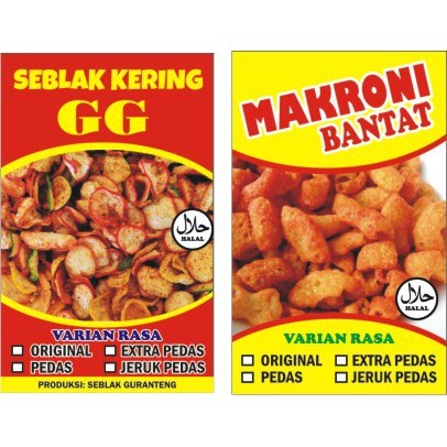 Seblak Label Stickers Can Be Customized with CingWangPrint Design ...
