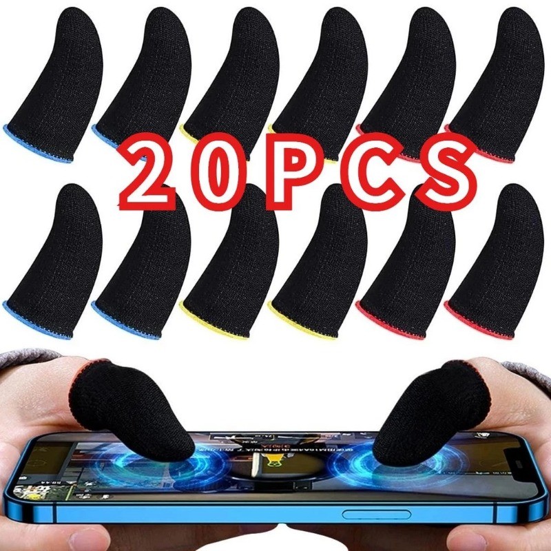 20pcs Game Finger Cover Mobile Game Fingertip Gloves Sweatproof Anti ...