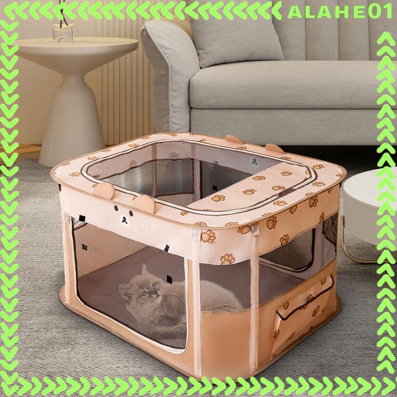 [Alahe] Foldable Cat Playpen Enclosed Tent Cat Delivery Room Kennel ...
