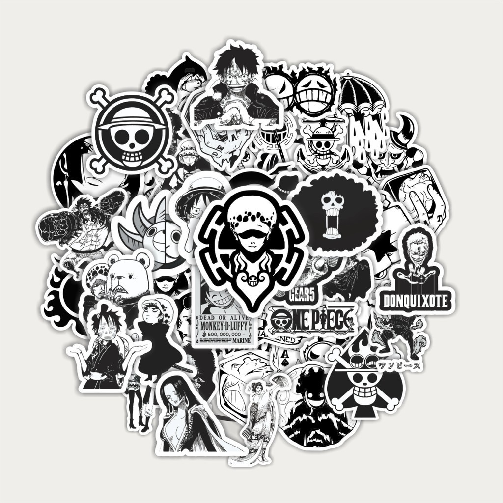 Sticker Pack One Piece Black & White Anime Stickers Version 12 | TUMBLR ...