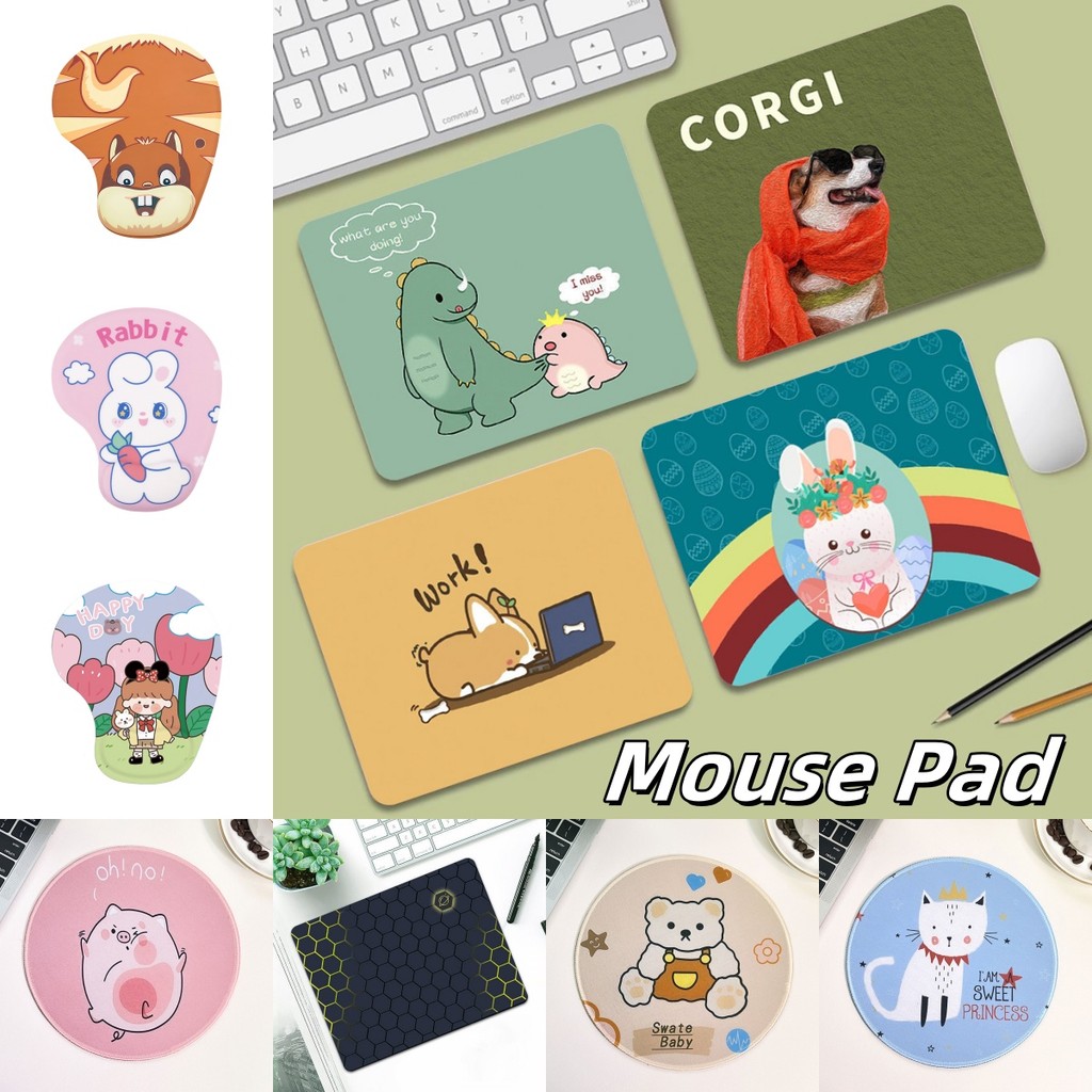 Cartoon Animals Cute Mouse Pad Desk Mice Pad Anti-Slip Home Office ...