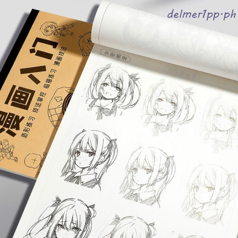 DELMERHOME Anime Hand Drawn Book, Novice Zero Basic Tracing Manga ...