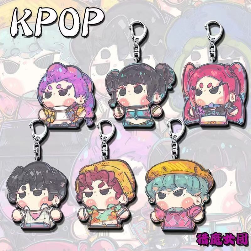 2025 Kpop Demon Hunters Keychain Saja Boys Jinu Acrylic Key Ring ...
