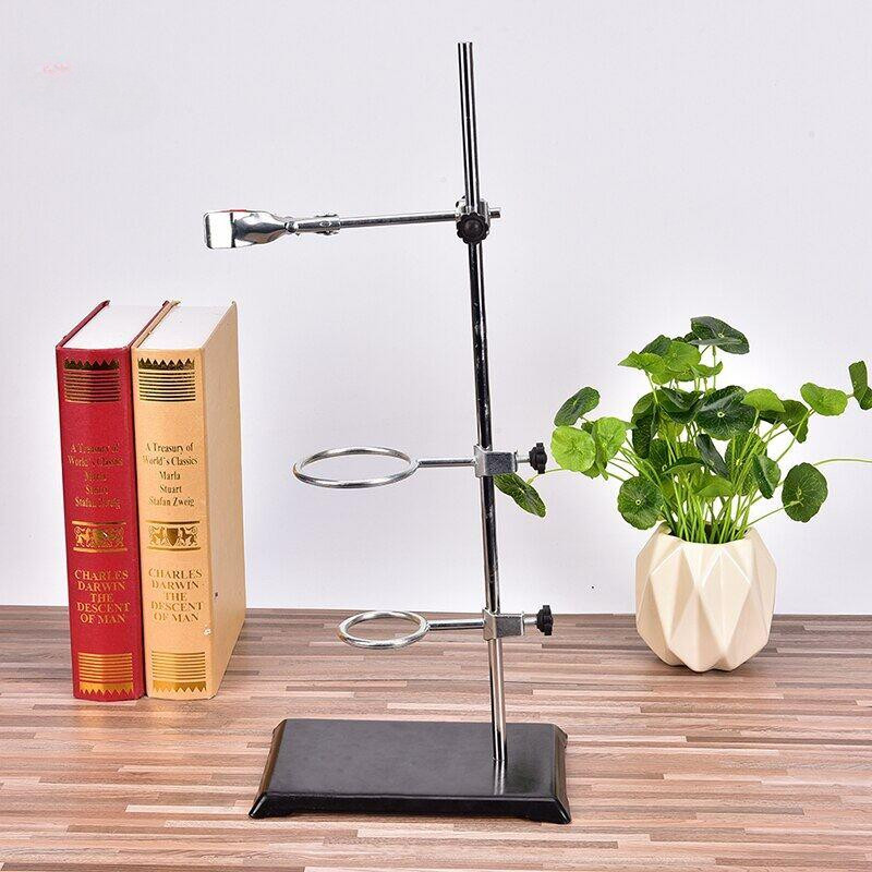 Laboratory Grade Metalware Support Stand, Cork Lined Burette Clamp with
