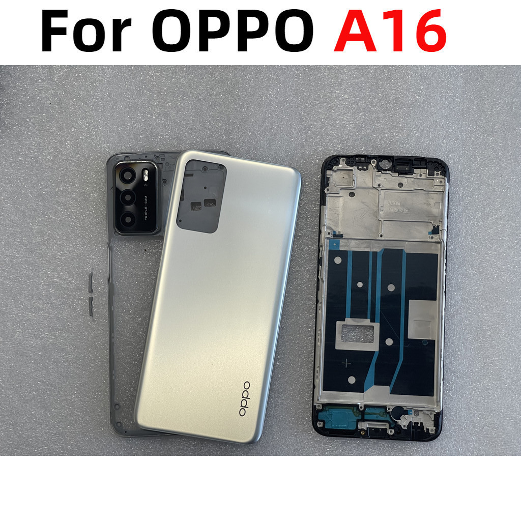 Full Set Back Housing For Oppo A16 Cph2269 Back Battery Glass Cover 