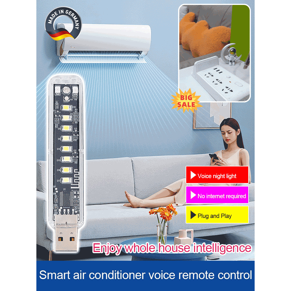 Air Conditioner Companion Night Light Intelligent Voice | Shopee ...