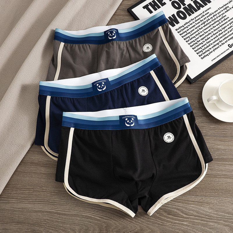 KINGDAFA Trend Men Underwear Briefs Cotton Men Boxer Shorts Breathable Men  Underpants Fashion Men Boxer Briefs