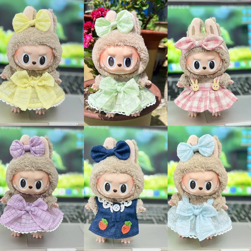 Labubu Doll 17cmlabubu Doll Labubu Vinyl Doll Pendant Clothes 17cm ...