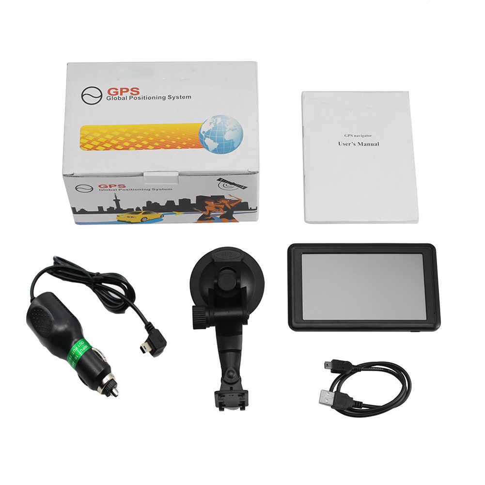 5 Inch Car GPS Navigation 256MB+8G Portable Navigator Mini USB TF ...