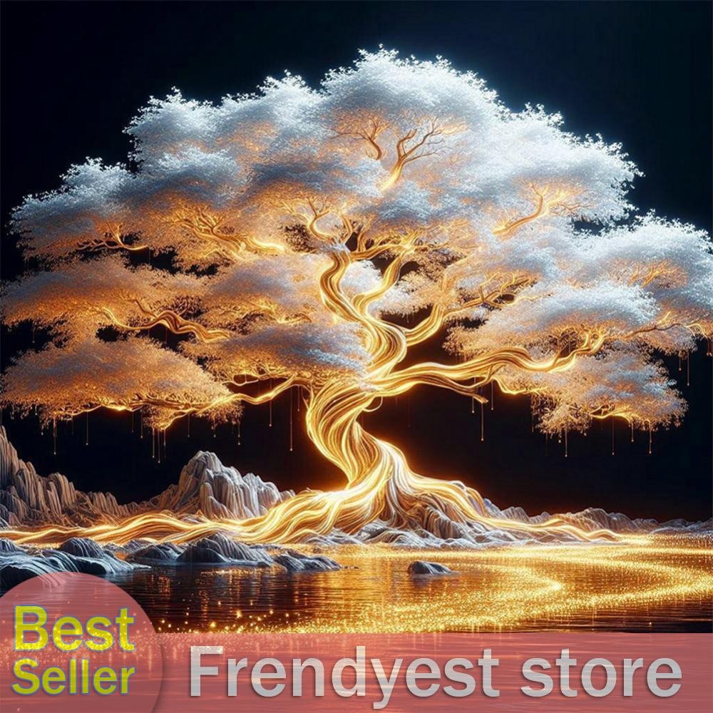 5D DIY Full Round Drill Diamond Painting Tree Kit Home Decor Art Craft ...