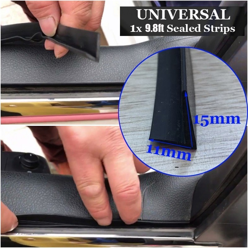 3 Meter Car Door Casement Trim Edge Moulding Rubber Noise Weatherstrip