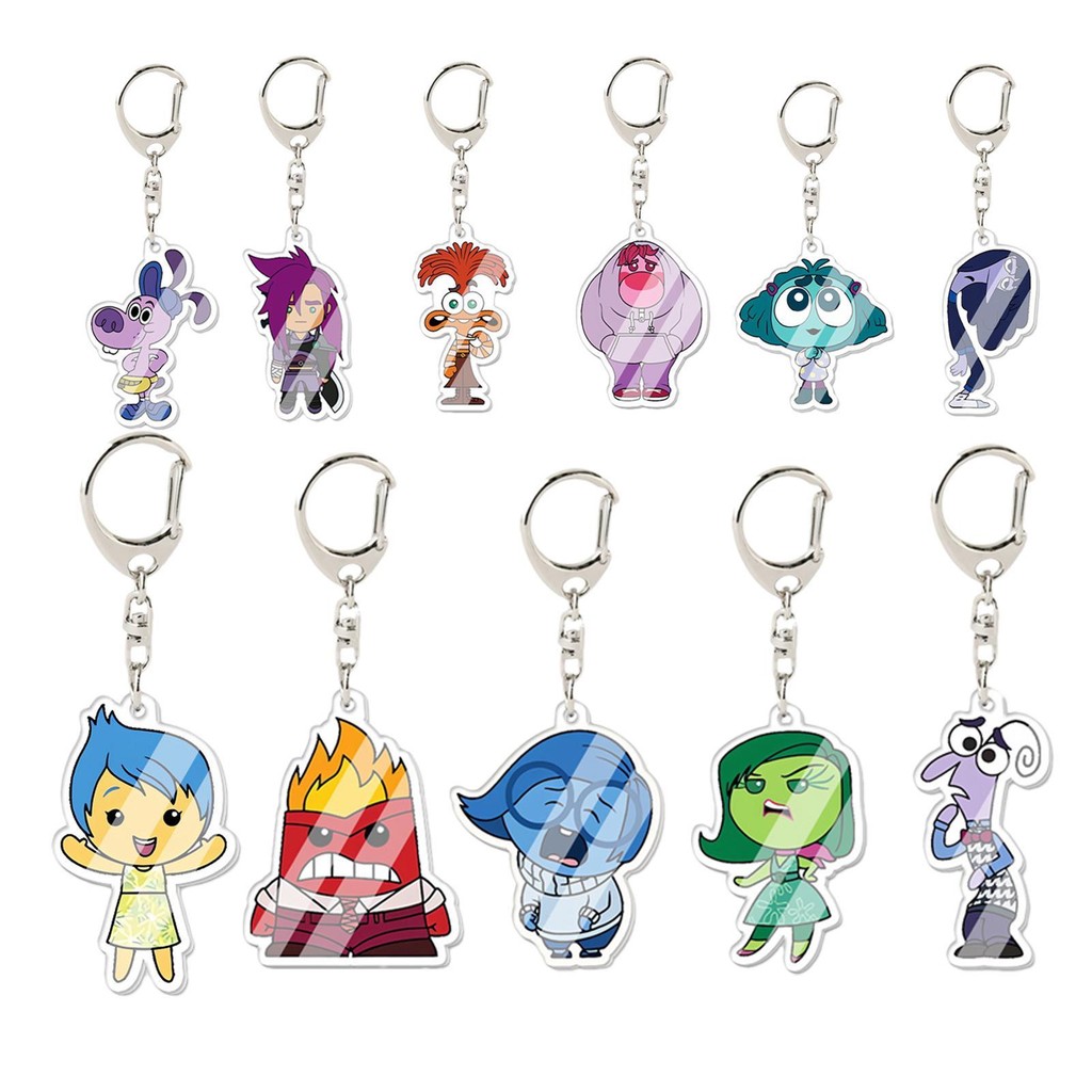 Inside Out 2 Keychain Disney Sadness Anxiety Anger Disgust Joy Envy ...